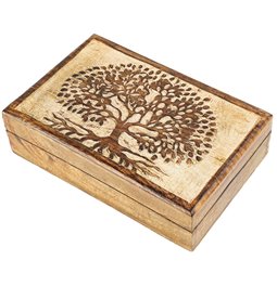 Wood box Tree M, 6x21x14cm