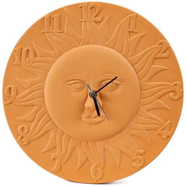 Sun clock, terracotta, D30cm