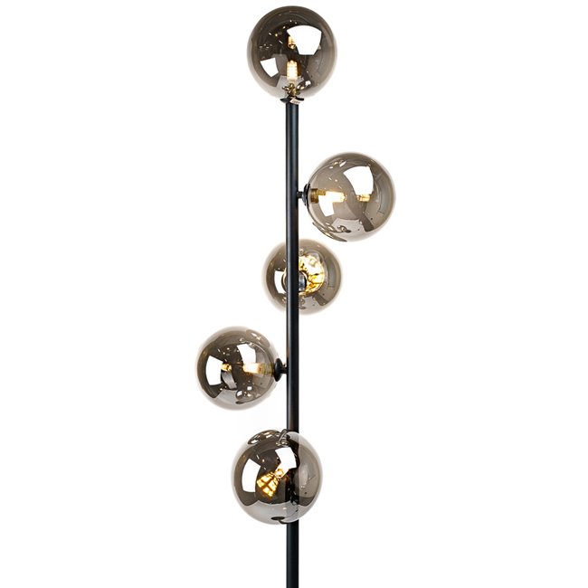 Floor lamp Rade, smoky, H170x D33.5cm, G9x5