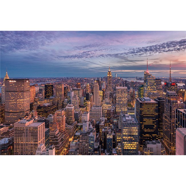 Wall glass art City lights, 80x120x0.4cm