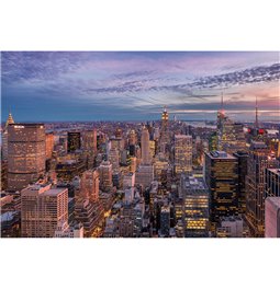 Wall glass art City lights, 80x120x0.4cm