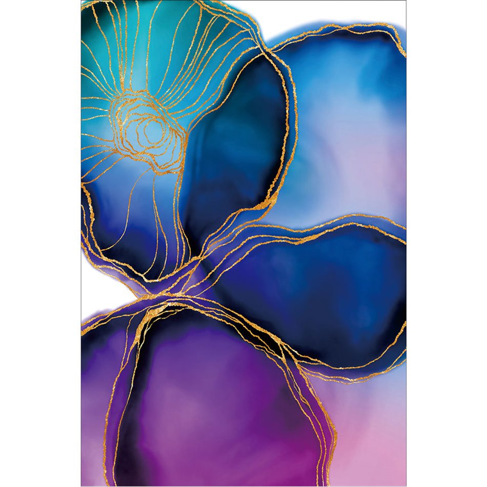 Wall glass art Flower fantasy, 120x80x0.4cm