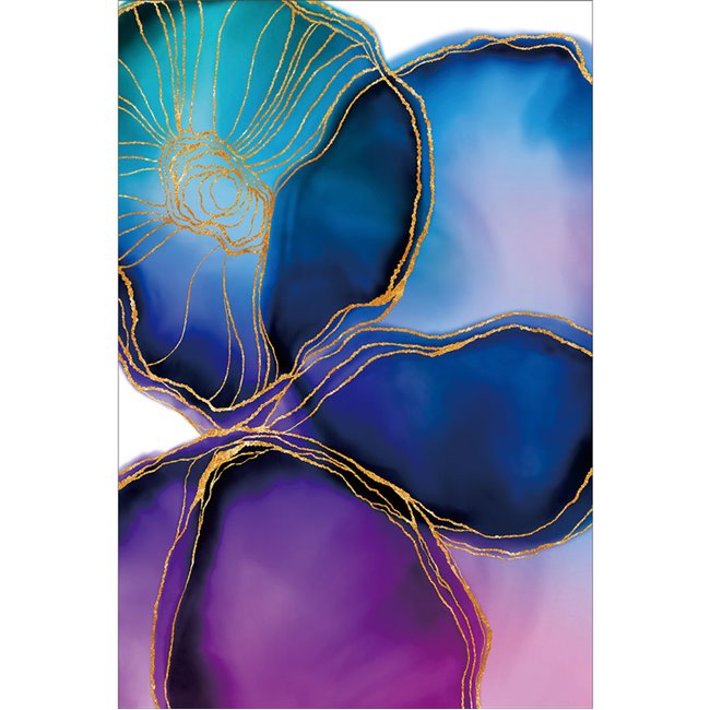 Wall glass art Flower fantasy, 120x80x0.4cm