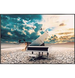 Wall glass art Salt Lake Piano, 80x120x3.5cm