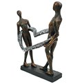 Skulptuur  Connected poly, bronze finish, 31X26X13cm