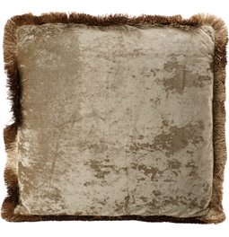 Pillow Jumis, brown, velvet, 50x50cm