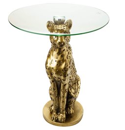 Side table Leopard wild, D40 H52cm