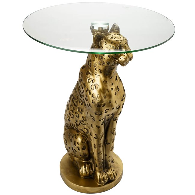 Side table Leopard wild, D40 H52cm