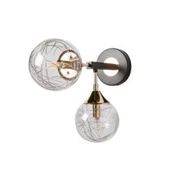 Wall lamp Idrija, clear G9 2x25W, 30x35x17cm