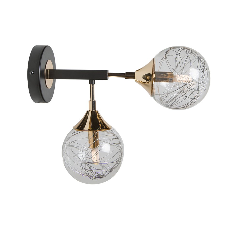 Wall lamp Idrija, clear G9 2x25W, 30x35x17cm