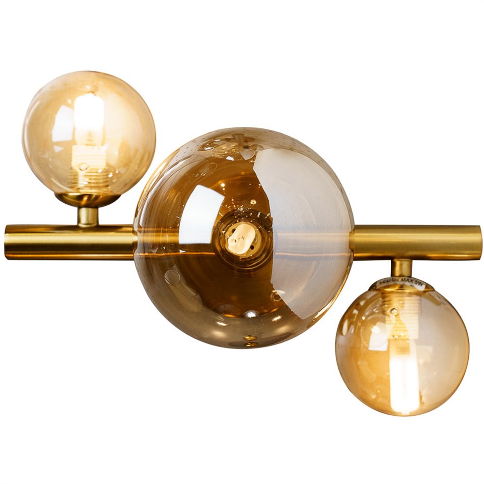 Wall lamp Rade II, amber, 28x21x H19cm, G9x3