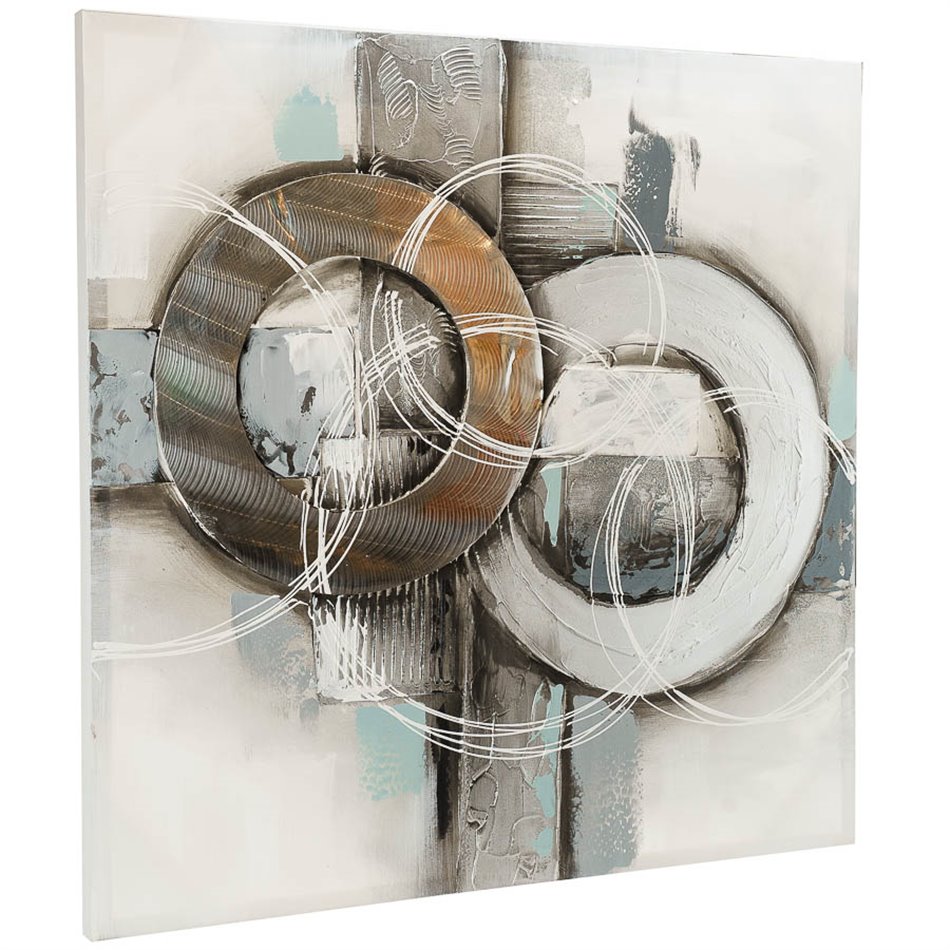 Canvas art Kylia silver II, 78x78cm