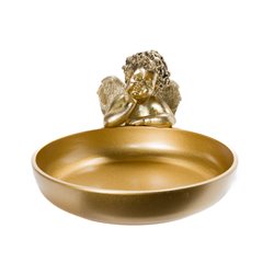 Deco Cupid wiht dish, 13x27x21cm