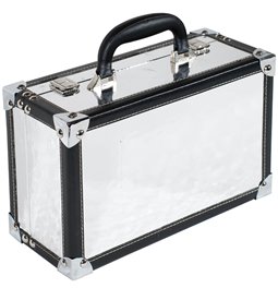 Wooden box Maella S, silver, 18x30x12cm