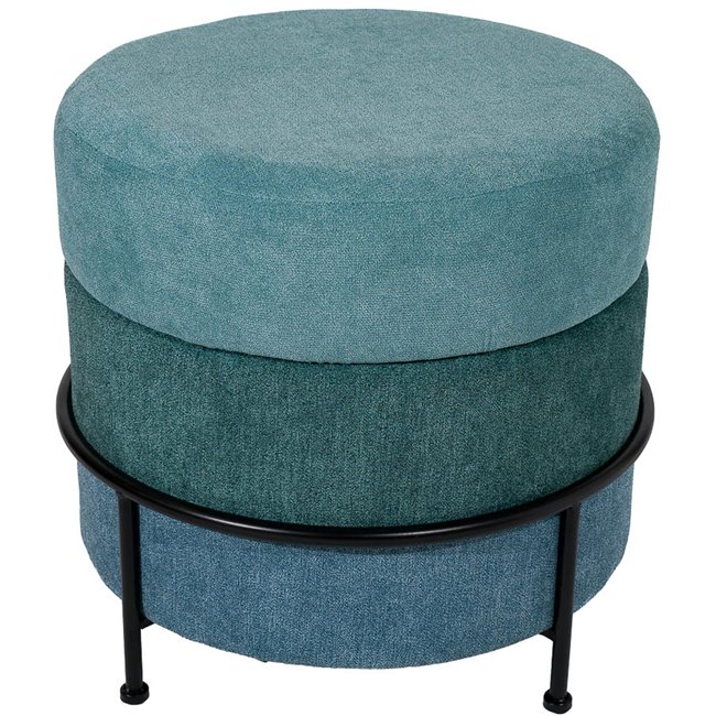 Pouf  Mariola A, blue/grey, 45x48x48cm