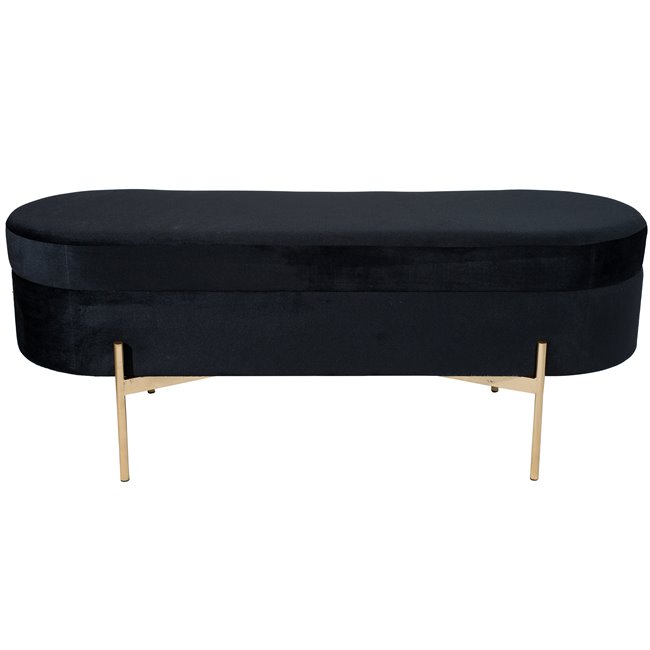 Bench Marlov, black, 120x43x47cm