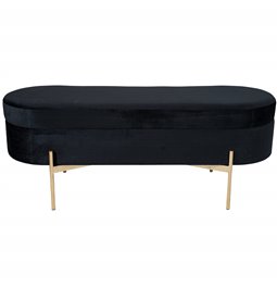 Bench Marlov, black, 120x43x47cm