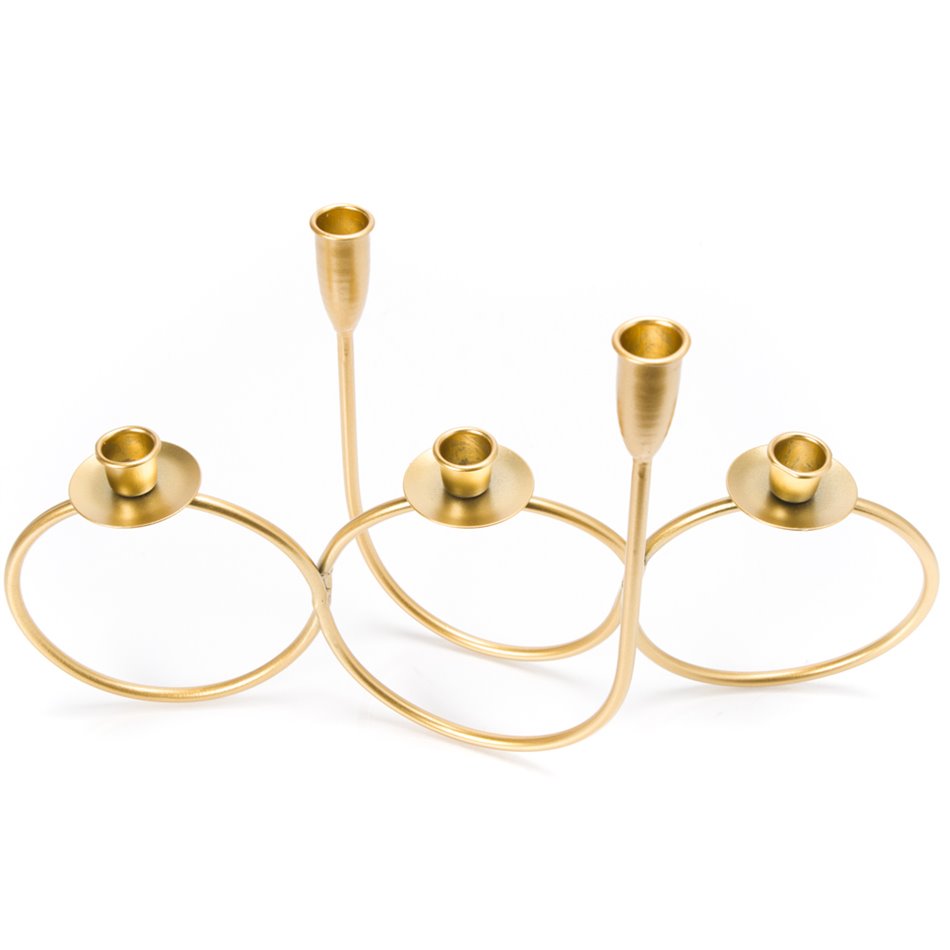 Candleholder Torring, gold, 30x46.5x15cm