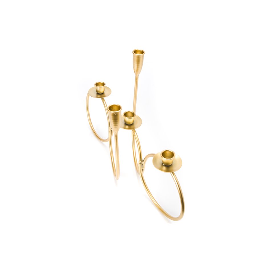 Candleholder Torring, gold, 30x46.5x15cm