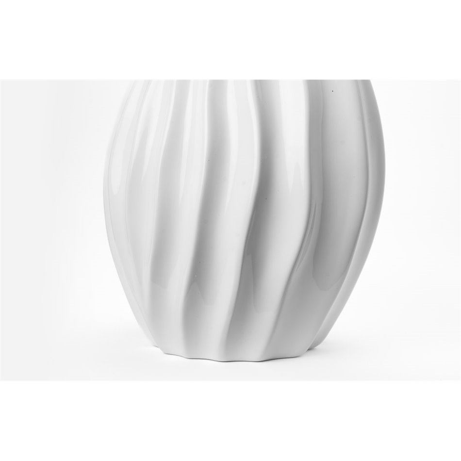 Vase Gallipoli, white, 31x19.5x16cm