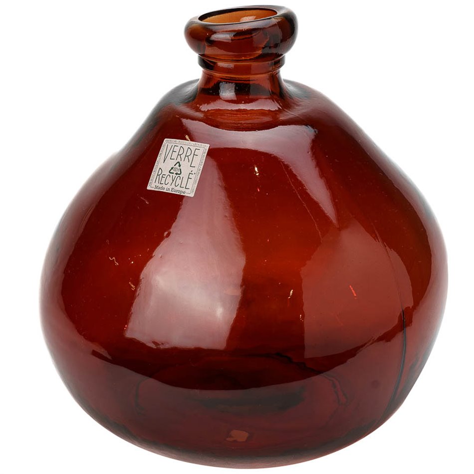 Vase Recyc, amber, stikls, D33cm