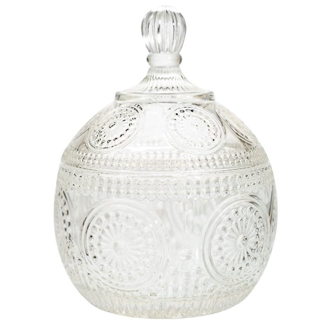 Candy jar Bonbonniere with lid, D9 x12cm