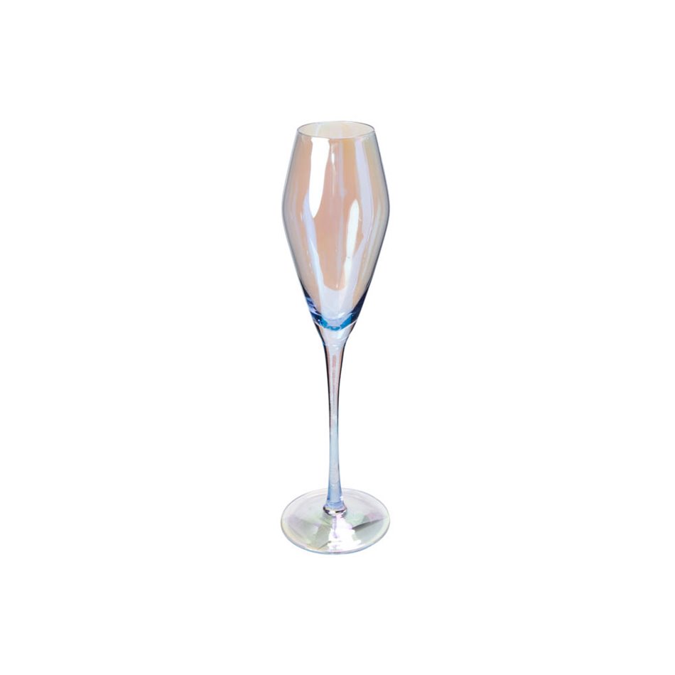 Champagne glass Salute blue, H20.5cm, D4.5cm