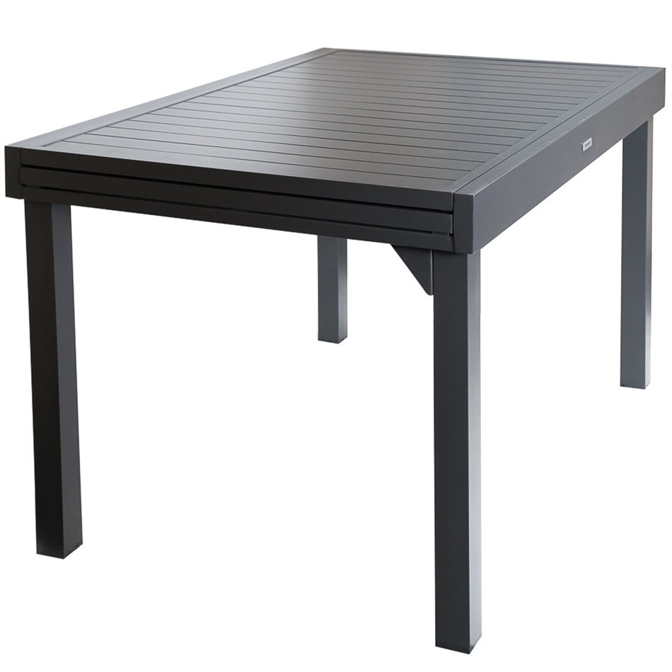 Table Piazza, graphite, aluminium, 135x90xH75.5cm