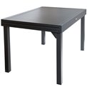 Table Piazza, graphite, aluminium, 135x90xH75.5cm