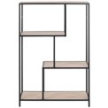 Bookcase Seaford V, black/oak, 114x77x35cm