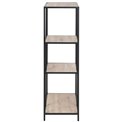 Bookcase Seaford V, black/oak, 114x77x35cm