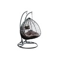 Double hanging chair Couple, dark grey,  H200x132x76.5cm
