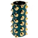 Vase Madalena, green/gold, 16.1x16.1x28.5cm