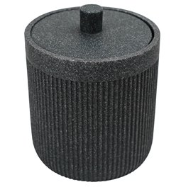 Cotton pot ARDOISE ONYX, H12xD9,9cm