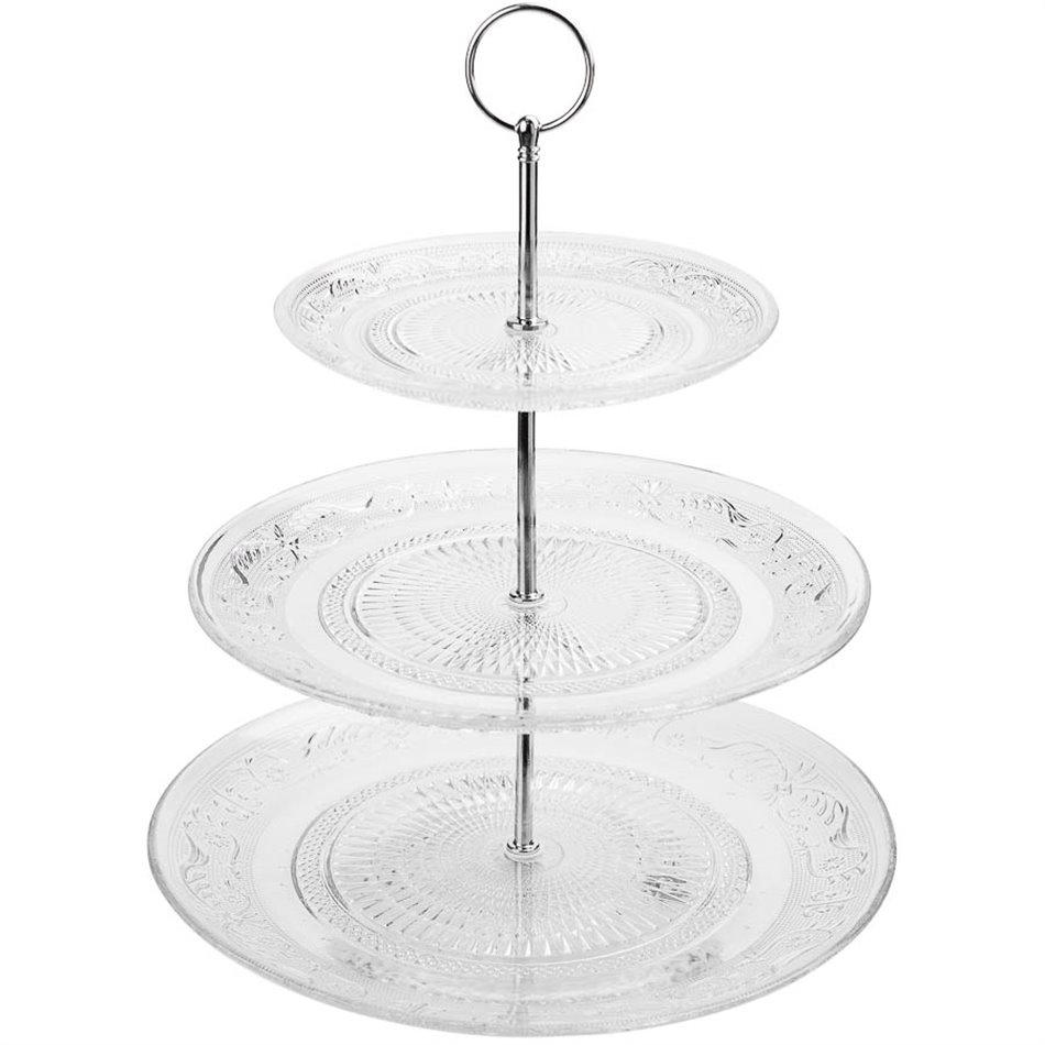 3LEV BISCUIT PLATE RENAISSANCE,  H33,8x D29cm