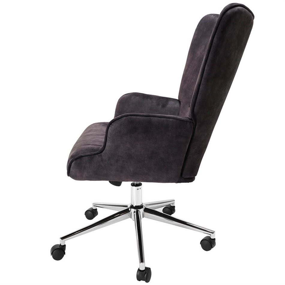 Office chair Darlington, grey,velvet, H106x70x64cm   S48-54
