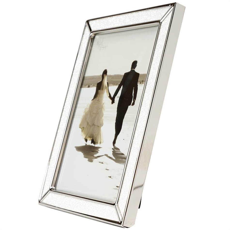 Photo frame Makitta, nickel (silver tone) steel, 10x15cm