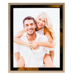 Photo frame Malounda, gold tone, steel, 20x25cm