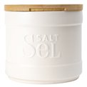 Salt box Natureo, white, H10xD11cm