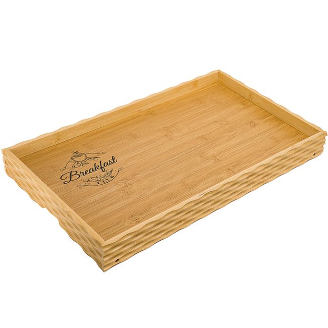 Bed tray Breakfast club, bamboo, 50x30x5cm