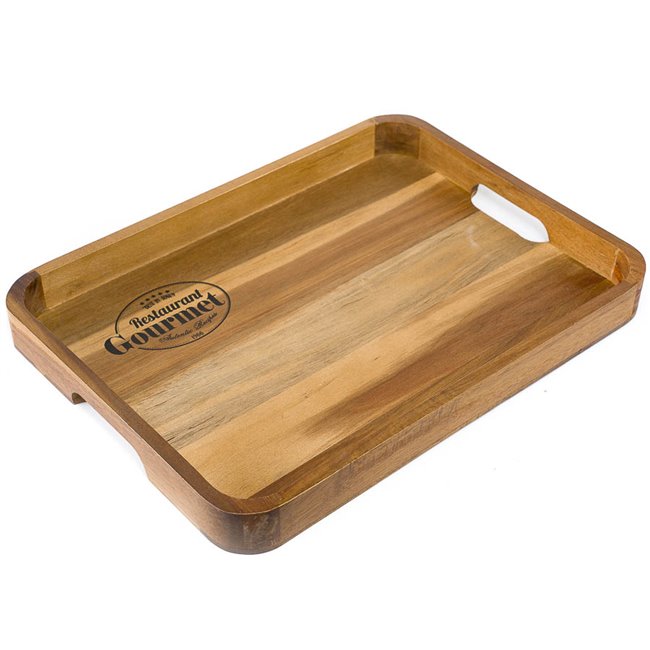 Tray Restaurant gourmet, acacia, 38x27.8x3.6cm
