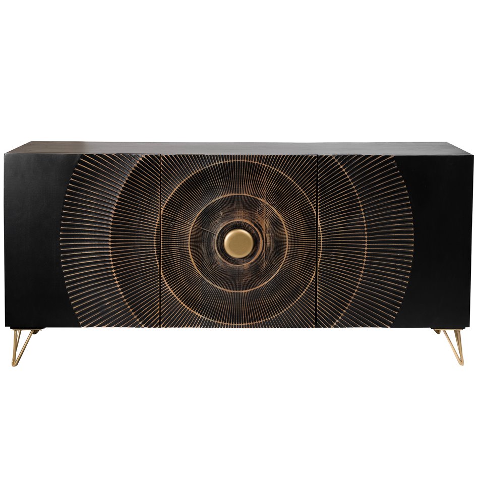 Sideboard Bailey 3D, mango wood, 75x38x160cm