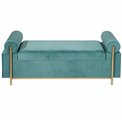 Bench with storage box Malma, green, 121x44x45cm