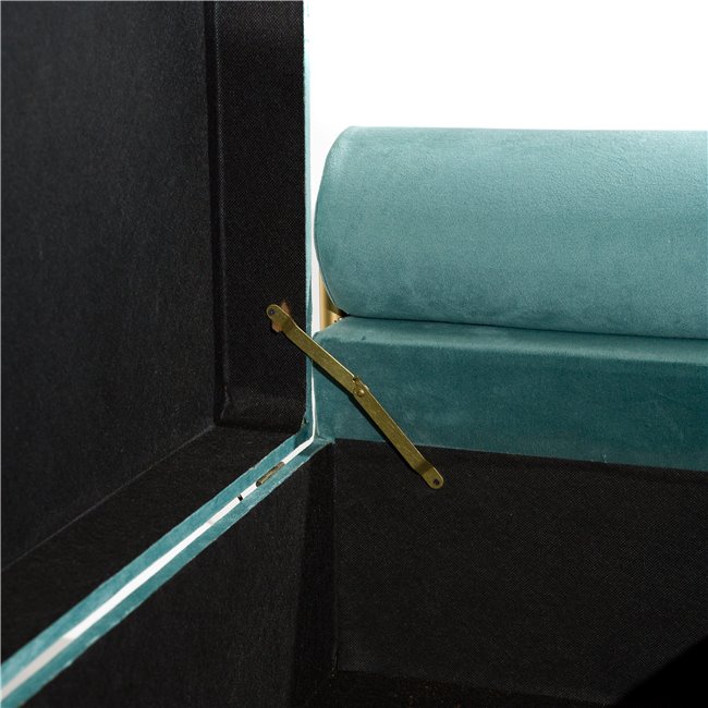 Bench with storage box Malma, green, 121x44x45cm