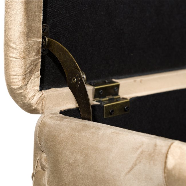 Bench with storage box Martimo, taupe, 110x45x43cm