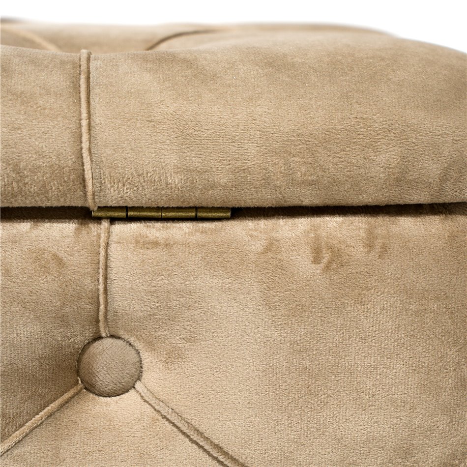 Bench with storage box Martimo, taupe, 110x45x43cm