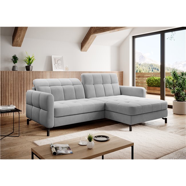 Corner sofa Elorelle R, Paros 05, gray, H105x225x160