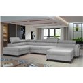 Corner sofa Elosette L, Paros 05, gray, H98x370x200