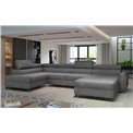 Corner sofa Elosette L, Paros 06, gray, H98x370x200