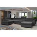 Corner sofa Elosette L, Dora 96, gray, H98x370x200
